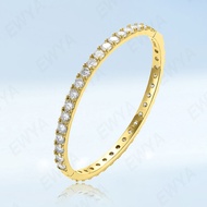 EWYA Real GRA Certified D Color 4mm 0.3CT Full Moissanite Bangle Bracelet for Woman Party S925 Sterl