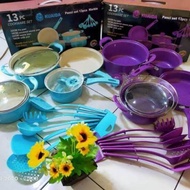 Cookware set 13/hitam/warna/panci set