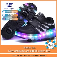 2025 New Eager Children Two Wheels Luminous Glowing Sneakers Led Light Roller Skate Shoes Kids Led S