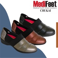 MWP9010 MEDIFEET WOMEN 3 POINT SUPPORT MEDICAL SHOES {LEATHER}