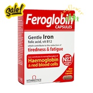 Viên bổ sung sắt Vitabiotics Feroglobin B12 Capsules 30 viên của Anh