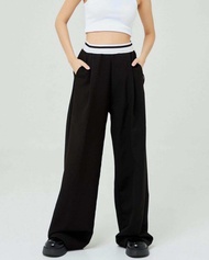 (Ayla)Aileen Pant ทรงกระบอก เนื้อผ้าหนาเบาสบาย มีความพริ้วสวยของเนื้อผ้า ใส่แล้วไม่ร้อน เหมาะกับอากา