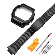 Metal Case Bezel Strap for DW5600 5610 GW5600E Stainless Steel Watch Band for DW GW5000 DW5035 Watch