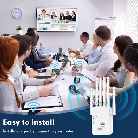 WiFi Repeater Wireless Range Extender with WPS One-Click Pairing, 1200Mbps , AP & Repeater Modes for