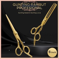 Stainless Steel Buffing Straight Hair Scissors 4Cr13 - N2