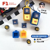 YUKI GANTUNGAN F1 Keycap Keychain RED BULL (Max Verstappen Tsunoda Sebastian Vettel Daniel Ricciardo