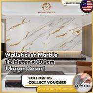 ABC 120CM x 300CM Wallpaper Dinding Flexi Marble Sheet Imitation Ceramic Wall Sticker Foam Tile