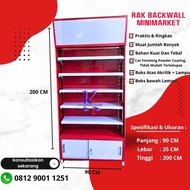 rak backwall rak rokok belakang meja kasir minimarket