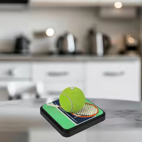 3D Tennis Ball 2025 Desk Calendar Tabletop Ornament Cute Versatile Memo Pad Paper Sculpture Art