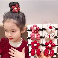 Children Hair Tie Red Bow Hair Tie Girls Hair Tie Rubber Band Encore Red Hair Tie