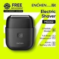 Enchen MS002 Mesin Cukur Janggut Electric Shaver 100% Waterproof 3 Flexible Blades Compact Foil Shav