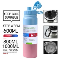 600/800/1000ML Stainless Steel Insulated Vacuum Flask aqua flask Tumbler Hot And Cold Sports Water B