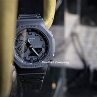 Montres Company 香港註冊公司 (32年老店) 卡西歐 CASIO G-SHOCK 八角行針 碳纖維防護 全黑 黑色 農家橡樹 Casioak GA2100 GA-2100 GA2110