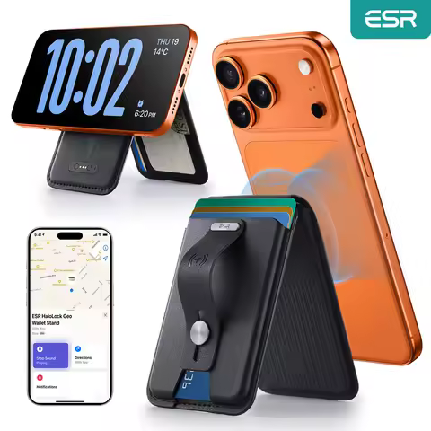 ESR Geo for Magsafe Wallet with Full Find My Functionality 5 Card-Holder with Stand for iPhone 17/16