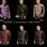 KEMEJA Wow Cheap And Festive.. Men's Batik Shirts Men's Batik Shirts Men's Long Sleeve ironman motif Men's Batik Cheap Batik Men's Long Batik Shirts Latest Batik