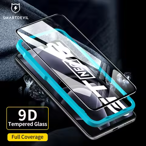 SmartDevil Full Cover Tempered Glass for Realme GT 6 Screen Protector HD Anti-fingerprint with Tool 