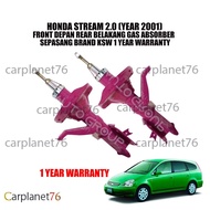 HONDA STREAM 2.0 (YEAR 2001) FRONT DEPAN REAR BELAKANG GAS ABSORBER SEPASANG BRAND KSW 1 YEAR WARRAN