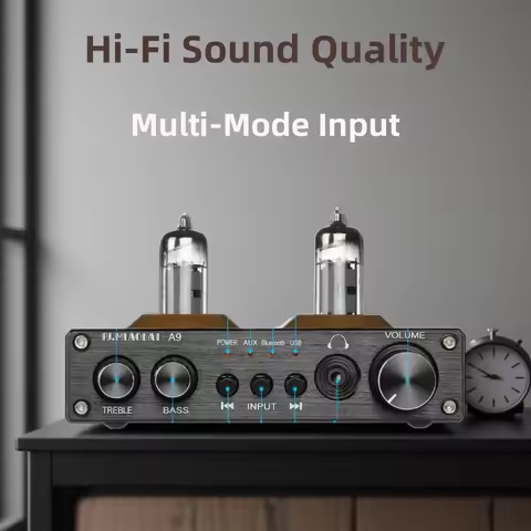 PJ.MIAOLAI A9 6K4 Vacuum Bile Tube Preamplifier AMP AUX Bluetooth 5.0 USB RCA HIFI Stereo Mini Headp