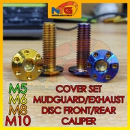 Titanium Gold Screw Front Rear Disc/Mudguard Fender/Caliper/Cover Set M10/M8/M6/M5 Y15ZR/LC135/Y125Z