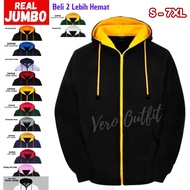 Men's Zipper Hoodie Jacket Latest OversizeWanita Bigsize Size XXXXXL XXXXL XXXL XXL XL LM Thick Flee