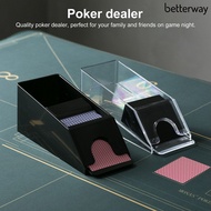 Betterway Poker Card Dispenser Portable Standard Size Card Dealing Shoe Dealer Holder Clear Discard 