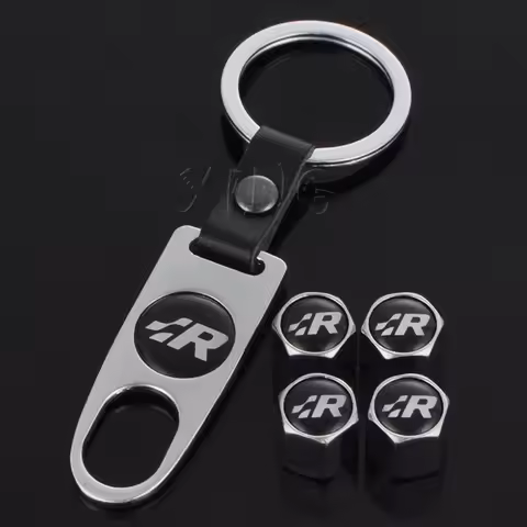 Car Tire Valve Cap Tyre Air Stems Caps Auto Dustproof Cover For Volkswagen VW GR SR R Racing Golf 4 