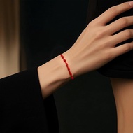 Luck Bracelet 7 Knots Red String Bracelet for Luck Protection Adjustable Braided Rope Jewelry Gift