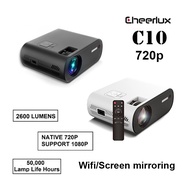 Cheerlux C10 Wifi 720P Projector 2600 Lumens Mini LED Projector