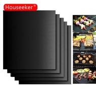 Houseeker บาร์บีคิวฤดูร้อนแผ่นรองปิ้งย่าง Non-Stick Reusable เตาอบทนอุณหภูมิย่างบาร์บีคิวเสื่ออบ