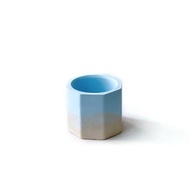 (現貨) 奶茶系列 | 小八角形奶茶淺藍雙色不規則水泥盆器