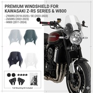 Kawasaki Z650RS Z900RS SE (2018-2025) W800 (2011-2024) Windshield Windscreen Protector Spoiler Cover