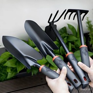 Bộ 4 món dụng cụ làm vườn tay cầm bọc cao su chắc chắn siêu tiện dụng gồm cuốc xẻng cào đất