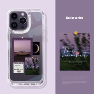 Case for Samsung Galaxy S22 S23 S24 Ultra S22+ S23+ S24 Plus Back Cover sunset  faces silica gel Pho