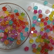 Manik Manik Mote Akrilik warna Motif ukuran 7 mm