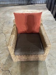 峇里島風藤製單人沙發椅/扶手椅/沙發椅/單人椅/庭院椅/造型椅/休閒椅