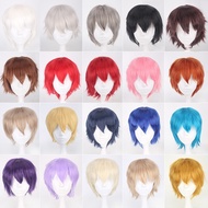 ◥ Dimensional J ◤❤️Ready Stock❤️  Color Fake Hair Harajuku Anti-warping Short Hair Button Net Fake H
