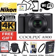 Nikon Coolpix A900 Semi Pro 4K WiFi Snapbridges original + 64gb/extra battery original/tripod/bag/ho
