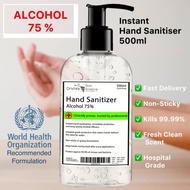 Hand Sanitiser 500ml Alcohol 75% Sanitizer