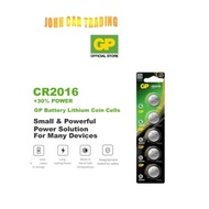 GP Lithium Coin Cells Battery CR2016 (Card of 5's) DL2016 BR2016 280-208 ECR2016 SBT11 2016 GP Alarm