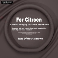 Car Steering Wheel Cover Breathable Anti Slip PU Leather Universal For Citroen C6 C3XR C3L C5 AIRCRO