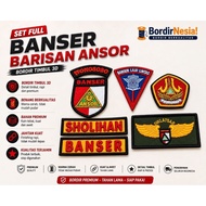 Latest Banser Logo with 3d Embossed Embroidery, Custom Express