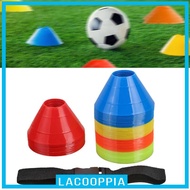 [Lacooppia] 50x Soccer Cones Mixed Colors Soccer Training Cones for for Running Skating
