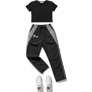 Y2K Baggy Cargo Leopard Kids Ringed | Line Baggy Pants | Loose Fit | Long Pants -e