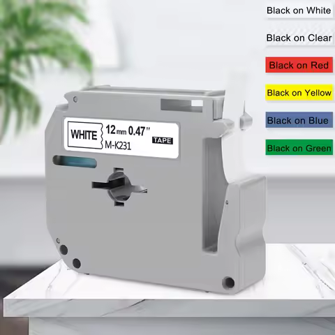 1PK 12mm MK Tape M-K231 MK-231 Compatible Brother P-touch MK231 431 531 631 731 for Brother PT-65 PT