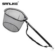 SANLIKE Telescopic 9-level Floor Net Rubber Net Tamo Net 4 Folding Frame Oval Rake Net Fishing Net P