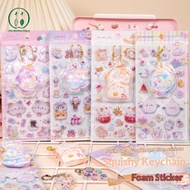 [Chicnest] 1/2 Sheets Scrapbooking Diy Journal Stationery Decals Fun Pinch Hanging Cartoon 3D Puffy 