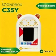 Sewa Soundbox QRIS Cahaya Desain Kucing Keberuntungan Dual Mode 4G+WiFi Speaker Notifikasi Pembayara