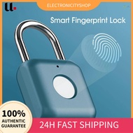 [Ready Stock] 360 Kitty Smart Fingerprint Door Lock Padlock USB Charging Keyless Anti Theft Travel Luggage Drawer Safety Office Lock Quick Unlock