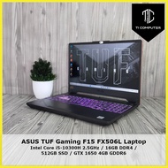 ASUS TUF Gaming F15 FX506L Intel Core i5-10300H 2.5GHz 24GB DDR4 3200Mhz RAM 512GB SSD GTX 1650 4GB GDDR6 Graphic Used Laptop Notebook