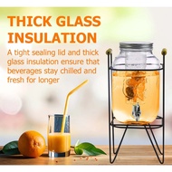 3L 4L 5L 8L Glass Jar Dispenser with Stand and Faucet with Stand and Faucet Beverage Water Dispenser